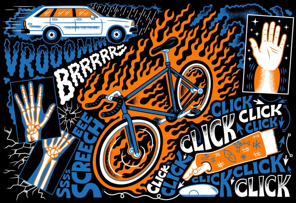 justin Poulter mega rides illustration